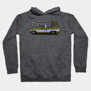 1973 Slammed Chevy C10 Cheyenne Squarebody Truck Hoodie